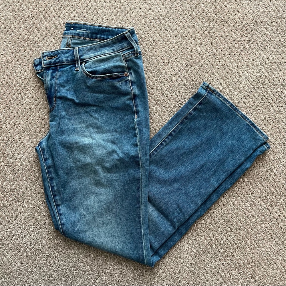 Size 10P Old Navy Mid Rise Kicker Boot Cut Jeans